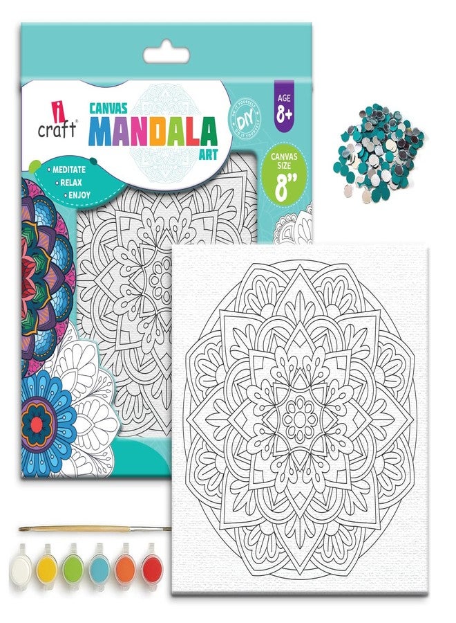 iCraft Canvas Mandala Kit (Harmony Bloom Manadala 4) - Image 1